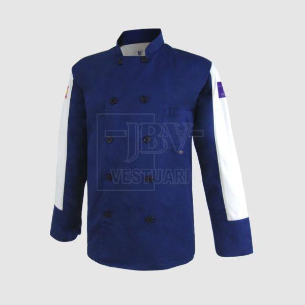 Chaqueta de cocinero transpirable azul