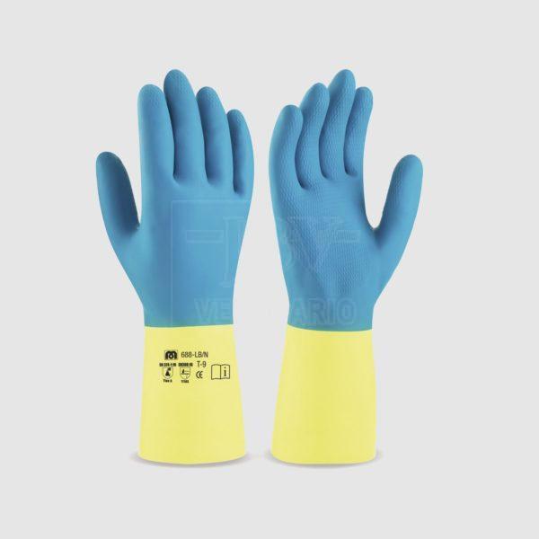 Guantes de látex y neopreno bicolor