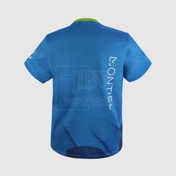 Camiseta sublimada azul tras