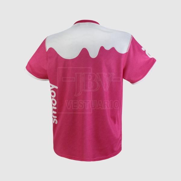 Camiseta sublimada rosa espalda